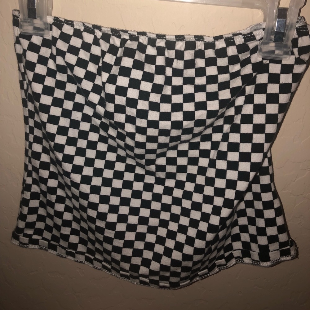 Checkered tube top